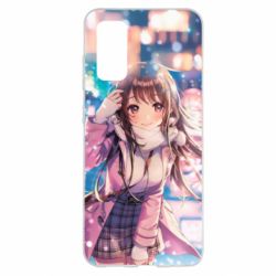 Чехол для Samsung S20 Cute anime girl and winter - PrintSalon
