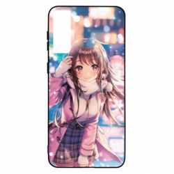 Чехол для Samsung S21+ Cute anime girl and winter - PrintSalon
