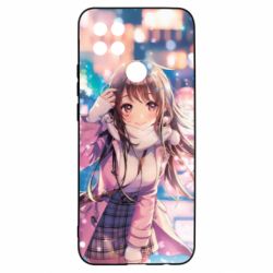 Чехол для Oppo A15s/A15 Cute anime girl and winter - PrintSalon