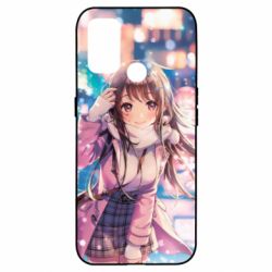 Чехол для Oppo A53/A32/A33 Cute anime girl and winter - PrintSalon