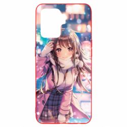 Чехол для Oppo Reno 5 Lite Cute anime girl and winter - PrintSalon