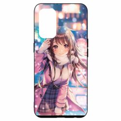 Чехол для Oppo Reno 5 4G Cute anime girl and winter - PrintSalon