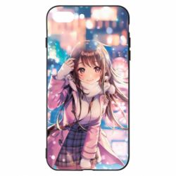 Чехол для iPhone 8 Plus Cute anime girl and winter - PrintSalon