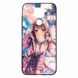 Чехол для Xiaomi Redmi Note 9/Redmi 10X Cute anime girl and winter - PrintSalon