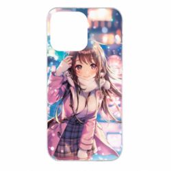 Чехол для iPhone 14 Pro Max Cute anime girl and winter - PrintSalon