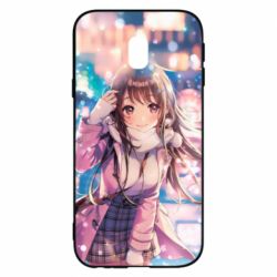 Чехол для Samsung J3 2017 Cute anime girl and winter - PrintSalon