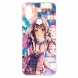 Чехол для Xiaomi Mi A2 Cute anime girl and winter - PrintSalon