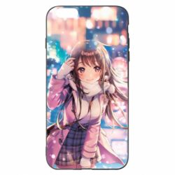 Чехол для iPhone 6 Plus/6S Plus Cute anime girl and winter - PrintSalon