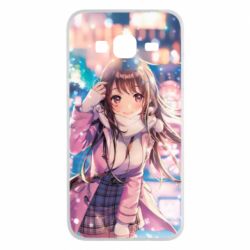 Чехол для Samsung J3 2016 Cute anime girl and winter - PrintSalon