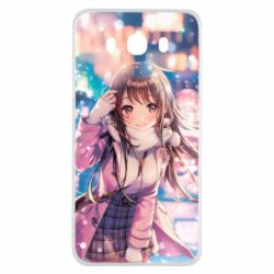 Чехол для Samsung J7 2016 Cute anime girl and winter - PrintSalon