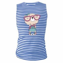 Майка-тельняшка Cute bear - PrintSalon