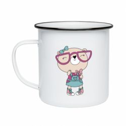 Кружка эмалированная Cute bear - PrintSalon