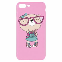 Чехол для iPhone 8 Plus Cute bear - PrintSalon