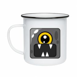Кружка эмалированная Cute black boss - PrintSalon