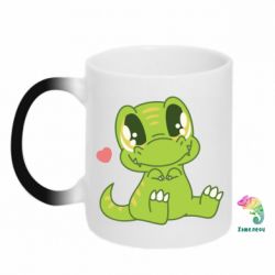 Чашка-хамелеон Cute dinosaur - PrintSalon