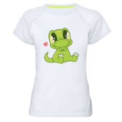 Женская футболка для спорта Cute dinosaur - PrintSalon