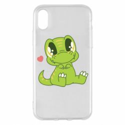 Чехол для iPhone X/Xs Cute dinosaur - PrintSalon