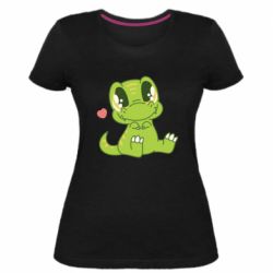 Женская премиум футболка Cute dinosaur - PrintSalon