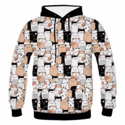 Чоловіче 3D худі Cute dogs pattern - PrintSalon