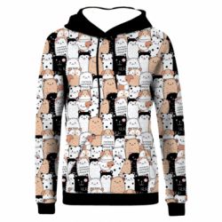Жіноче 3D худі Cute dogs pattern-PrintSalon Жіноче 3D худі Cute dogs pattern