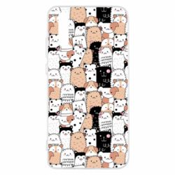 Чохол для Huawei P20 Cute dogs pattern - PrintSalon