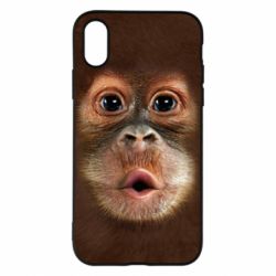 Чехол для iPhone X/Xs Cute monkey face-PrintSalon Чехол для iPhone X/Xs Cute monkey face