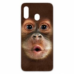 Чехол для Samsung A20 Cute monkey face-PrintSalon Чехол для Samsung A20 Cute monkey face