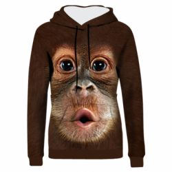 Жіноче 3D худі Cute monkey face-PrintSalon Жіноче 3D худі Cute monkey face
