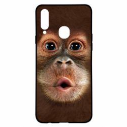 Чохол для Samsung A20s Cute monkey face - PrintSalon
