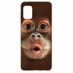 Чехол для Samsung A31 Cute monkey face-PrintSalon Чехол для Samsung A31 Cute monkey face