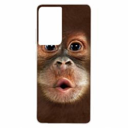 Чохол для Samsung S21 Ultra Cute monkey face - PrintSalon