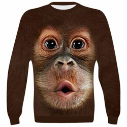 3D світшот Cute monkey face - PrintSalon