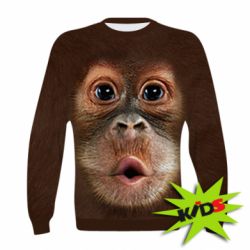 Дитячий 3D світшот Cute monkey face - PrintSalon