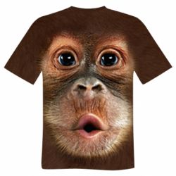 Чоловіча футболка 3D Cute monkey face - PrintSalon