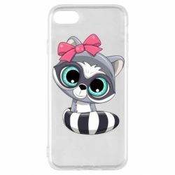 Чехол для iPhone SE 2022 Cute raccoon - PrintSalon
