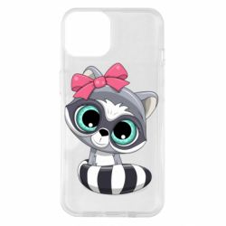 Чехол для iPhone 14 Cute raccoon - PrintSalon