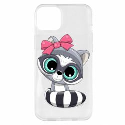Чехол для iPhone 14 Plus Cute raccoon - PrintSalon
