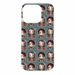 Чехол для iPhone 14 Pro Cute Tanjiro with Nezuko - PrintSalon