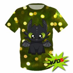 Детская 3D футболка Cute vector dragon