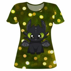 Жіноча 3D футболка Cute vector dragon - PrintSalon