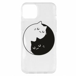 Чехол для iPhone 14 Plus Cute yin yang cats - PrintSalon