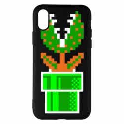 Чехол для iPhone X/Xs Цветок-людоед Супер Марио