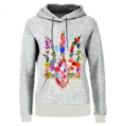 Жіноче 3D худі Квітучий Герб Льон-PrintSalon Жіноче 3D худі Квітучий Герб Льон