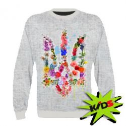 Дитячий 3D світшот Квітучий Герб Льон