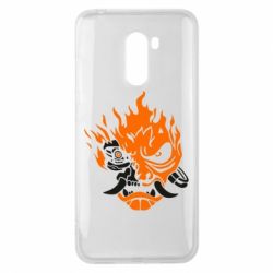 Чехол для Xiaomi Pocophone F1 Cyberpunk 2077 fire - PrintSalon