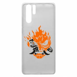Чехол для Huawei P30 Pro Cyberpunk 2077 fire