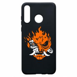 Чехол для Huawei P30 Lite Cyberpunk 2077 fire - PrintSalon
