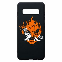 Чехол для Samsung S10+ Cyberpunk 2077 fire - PrintSalon