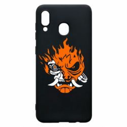 Чехол для Samsung A20 Cyberpunk 2077 fire - PrintSalon