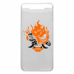 Чехол для Samsung A80 Cyberpunk 2077 fire - PrintSalon